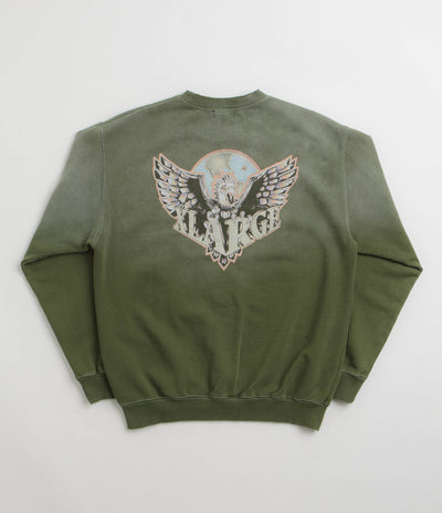 XLarge Eagle Wings To The World Crewneck Sweatshirt in Olive