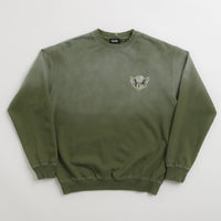 XLarge Eagle Wings To The World Crewneck Sweatshirt in Olive thumbnail