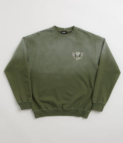 XLarge Eagle Wings To The World Crewneck Sweatshirt in Olive