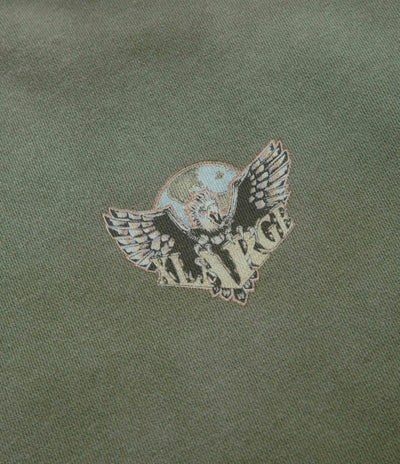 XLarge Eagle Wings To The World Crewneck Sweatshirt in Olive