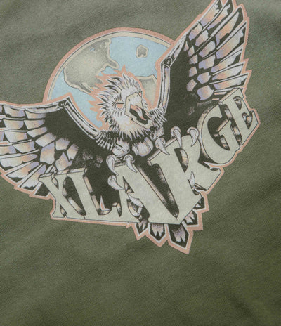 XLarge Eagle Wings To The World Crewneck Sweatshirt in Olive