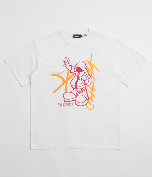 XLarge Peace And Fortune T-Shirt - Pigment Dyed White