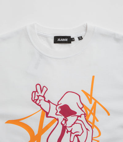 XLarge Peace And Fortune T-Shirt in Pigment Dyed White