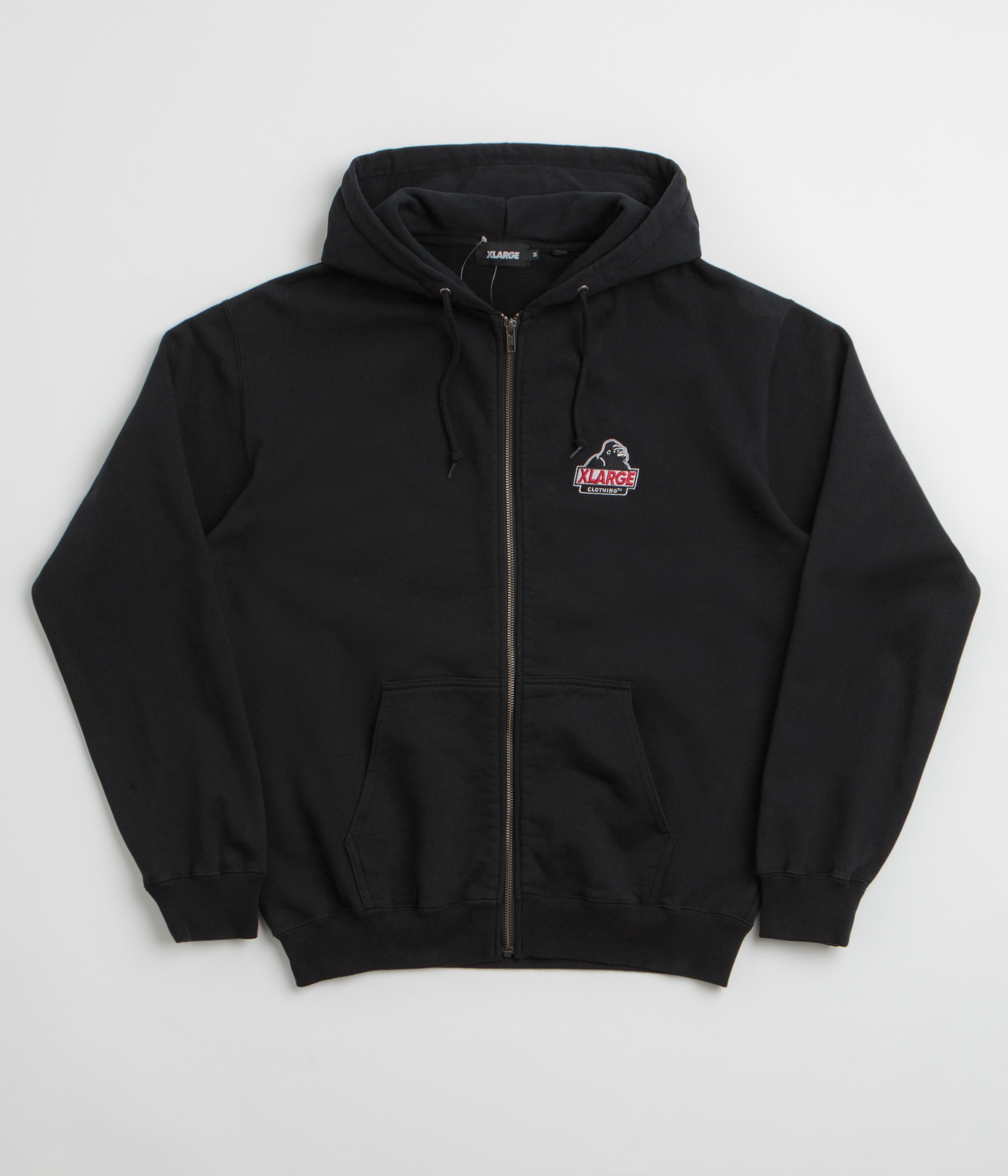 XLarge Slanted OG Full Zip Hoodie in Black and Black