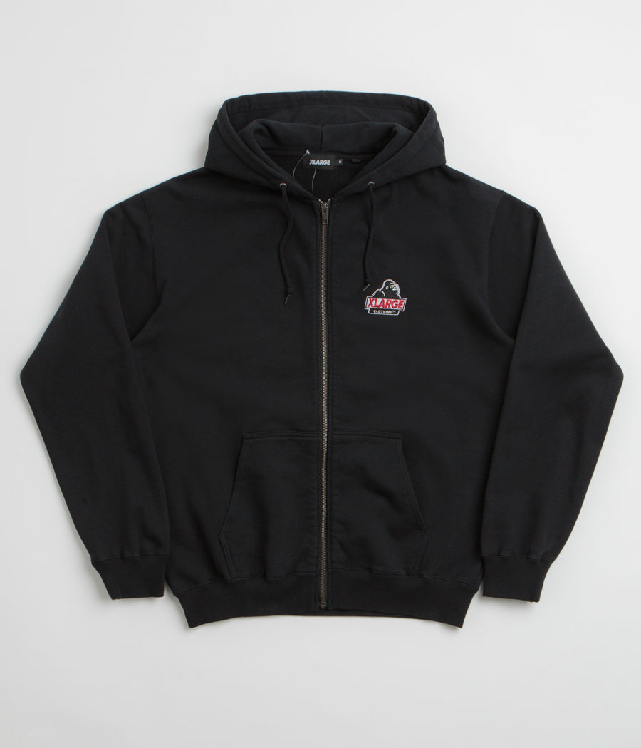 XLarge Slanted OG Full Zip Hoodie in Black and Black