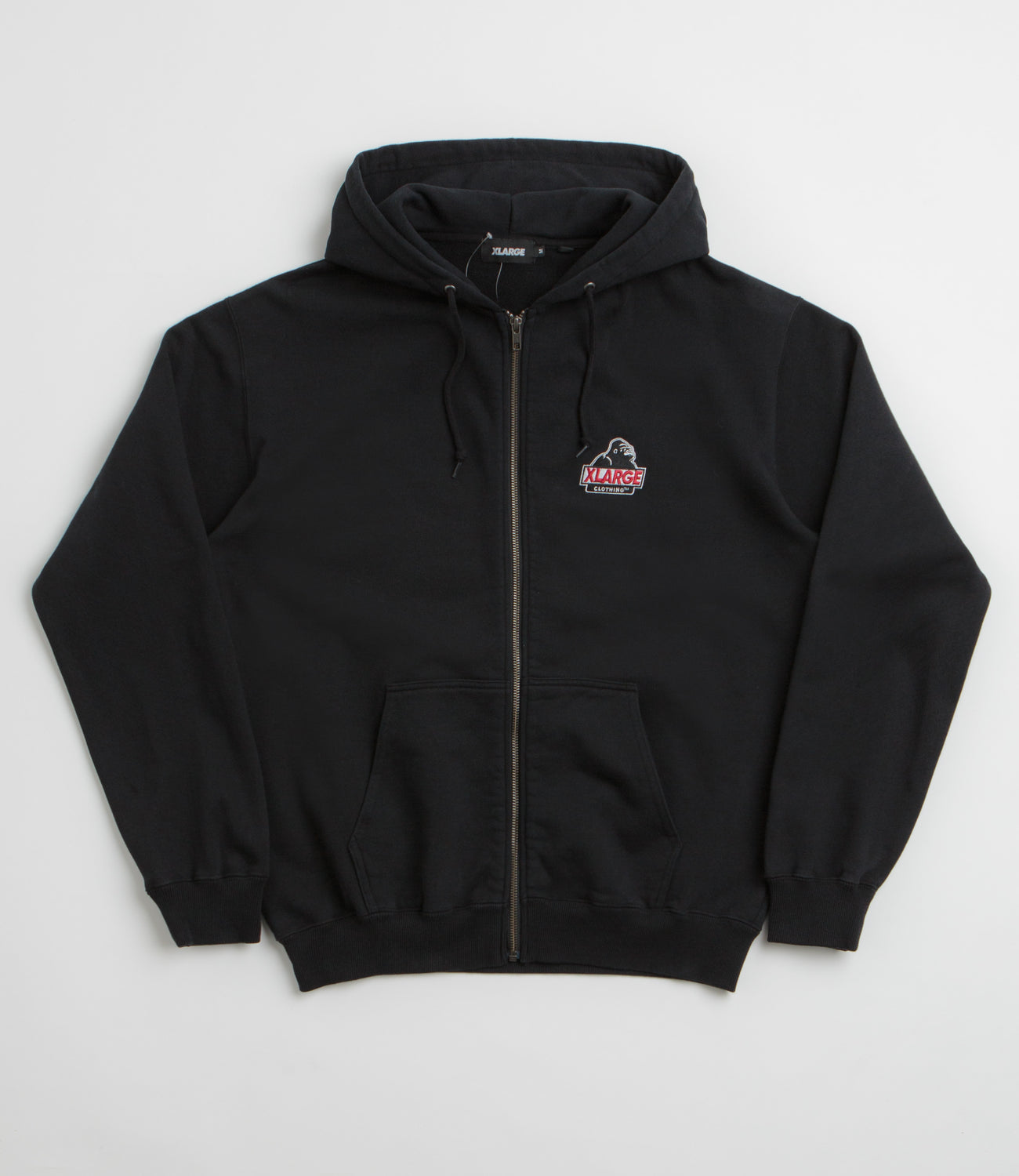 XLarge Slanted OG Full Zip Hoodie - Black / Black | Flatspot