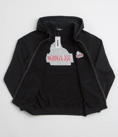 XLarge Slanted OG Full Zip Hoodie in Black and Black