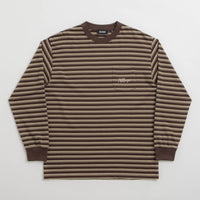 XLarge Stripe Long Sleeve T-Shirt in Brown thumbnail