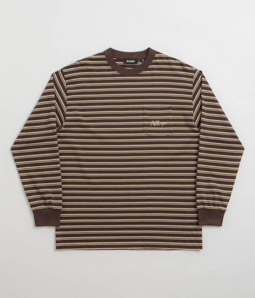 XLarge Stripe Long Sleeve T-Shirt - Brown