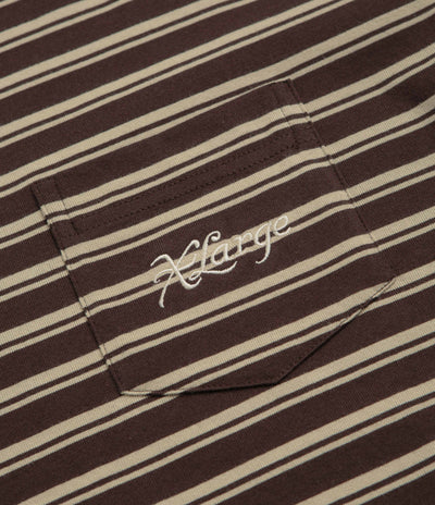 XLarge Stripe Long Sleeve T-Shirt in Brown