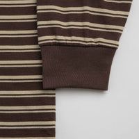 XLarge Stripe Long Sleeve T-Shirt in Brown thumbnail