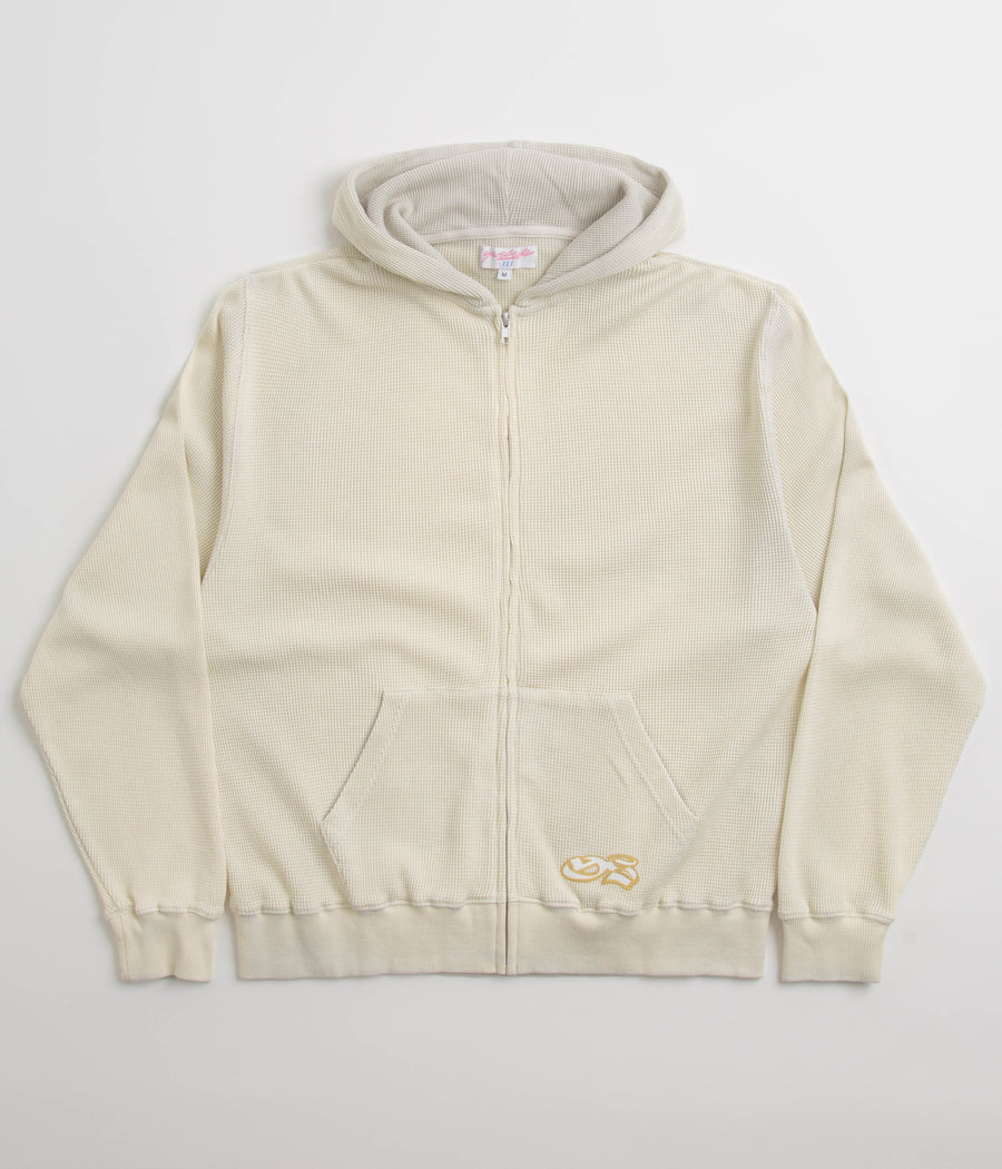 Yardsale Bleached Waffle Hoodie in Light Grey