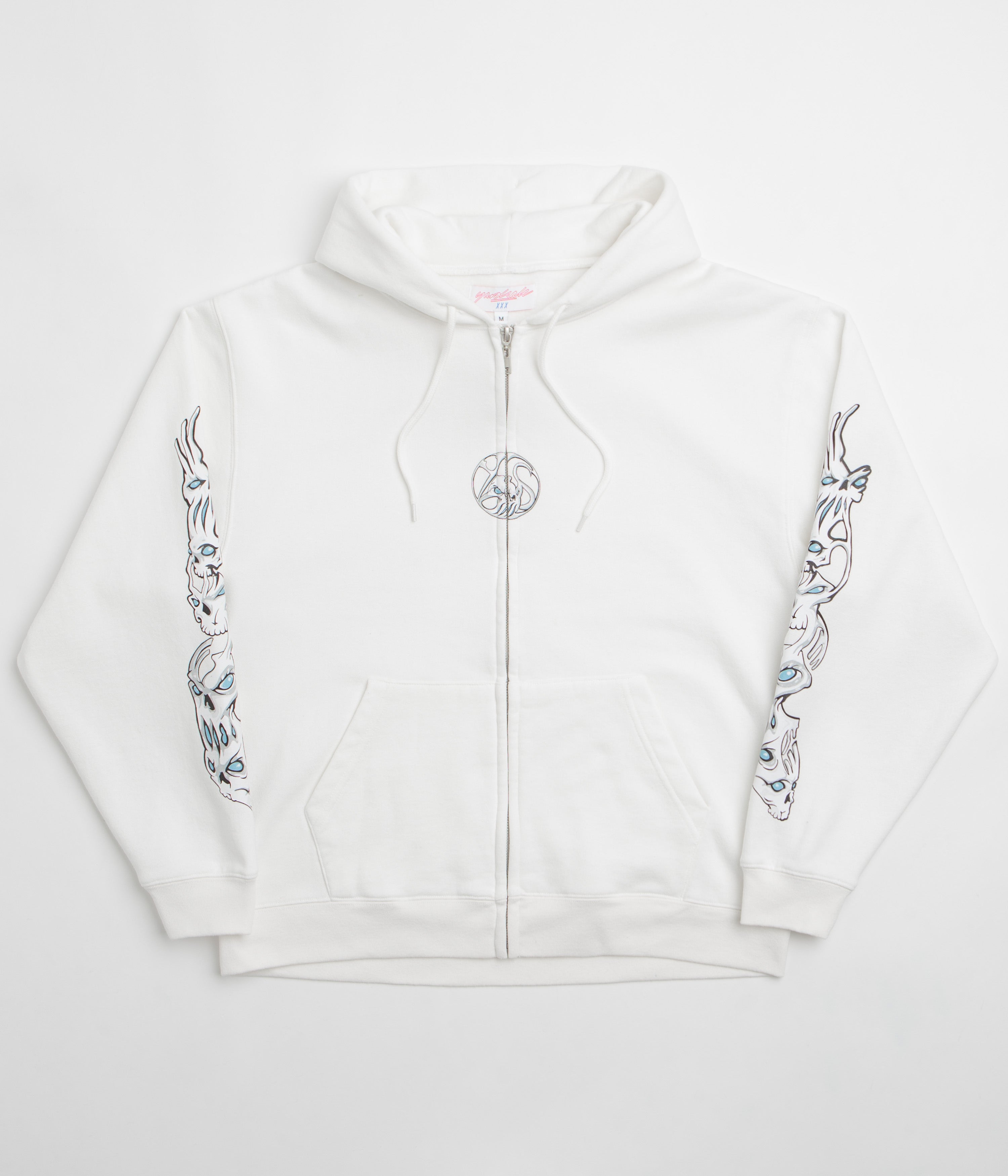 Yardsale Bullseye Full Zip Hoodie in Off White