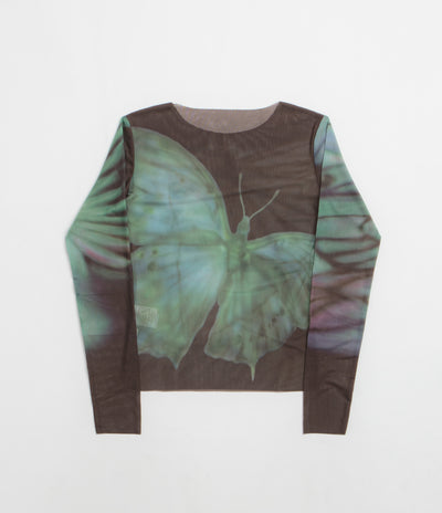 Yardsale Butterfly Mesh Long Sleeve T-Shirt - Black