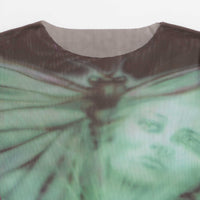 Yardsale Butterfly Mesh Long Sleeve T-Shirt - Black thumbnail