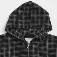 Yardsale Check Waffle Full Zip Hoodie - Black thumbnail