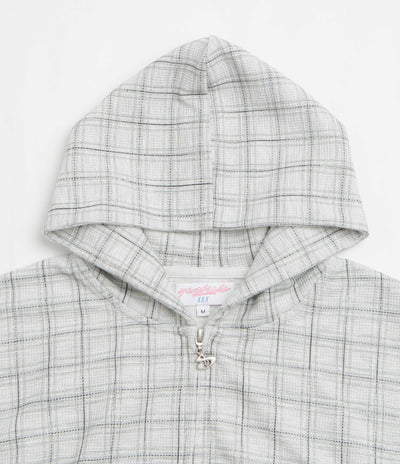 Yardsale Check Waffle Full Zip Hoodie - Grey