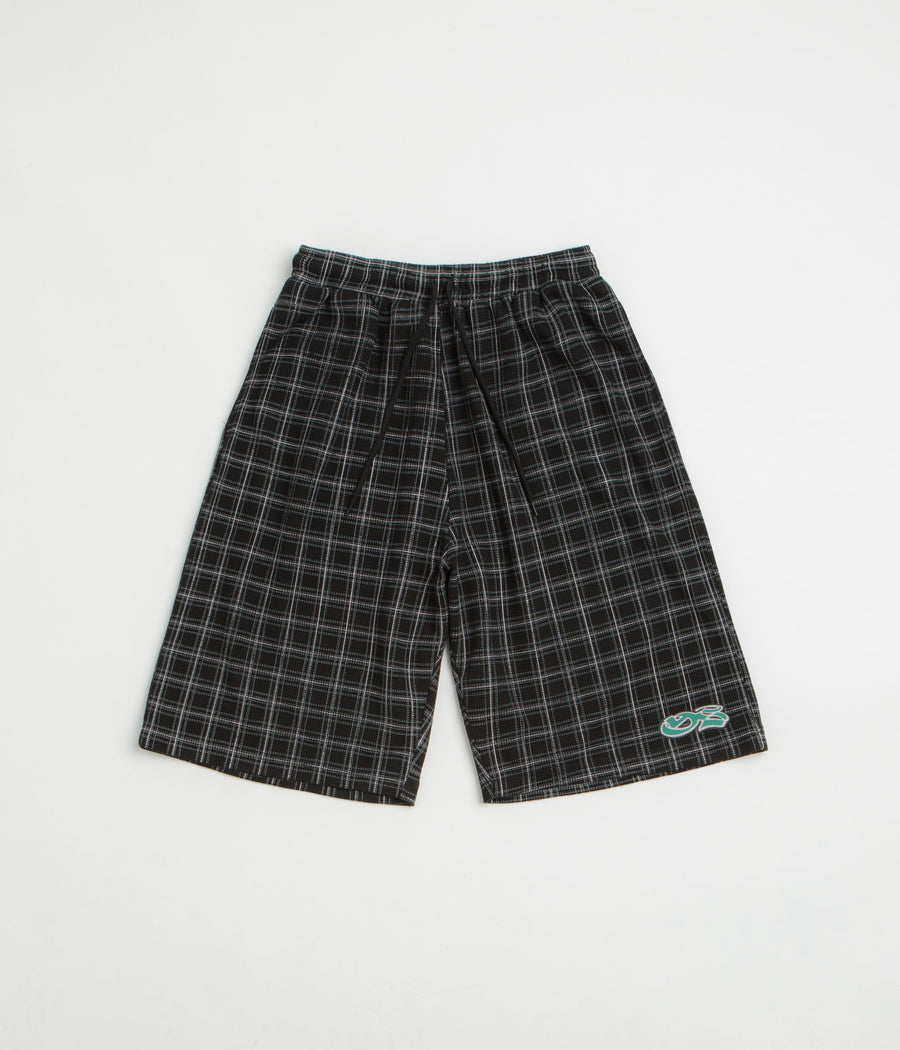 Yardsale Check Waffle Shorts - Black
