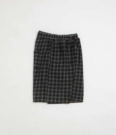Yardsale Check Waffle Shorts - Black