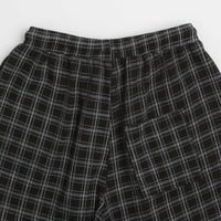 Yardsale Check Waffle Shorts - Black thumbnail