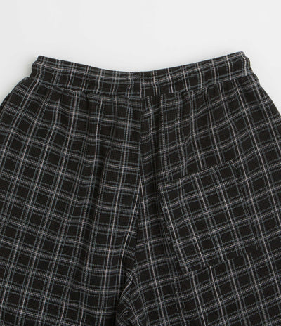 Yardsale Check Waffle Shorts - Black