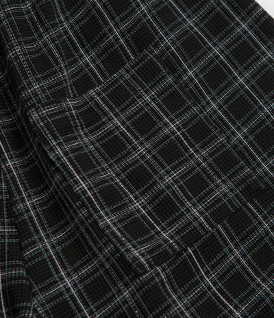 Yardsale Check Waffle Shorts - Black