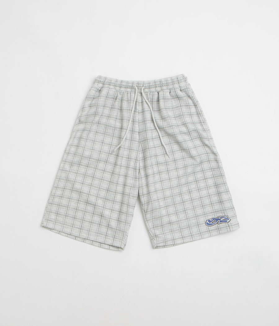 Yardsale Check Waffle Shorts - Light Grey
