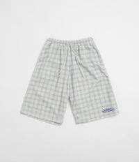 Yardsale Check Waffle Shorts in Light Grey