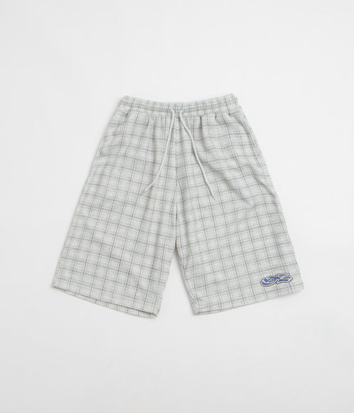 Yardsale Check Waffle Shorts - Light Grey