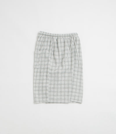 Yardsale Check Waffle Shorts - Light Grey