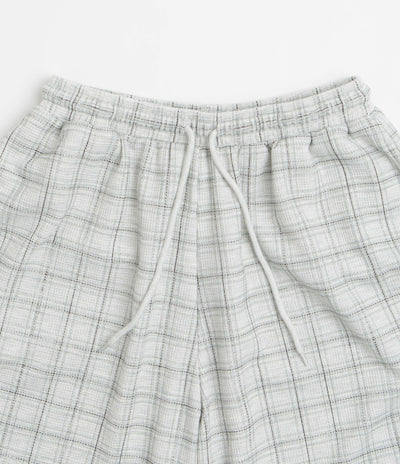 Yardsale Check Waffle Shorts - Light Grey