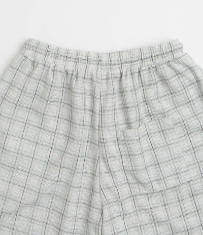 Yardsale Check Waffle Shorts - Light Grey