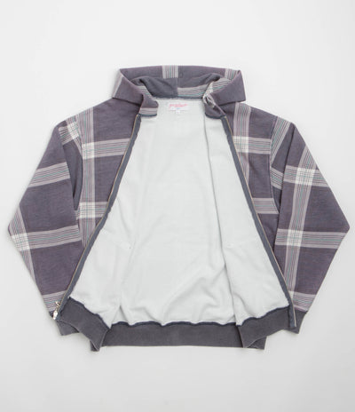 Yardsale Crib Checked Hoodie in Blue