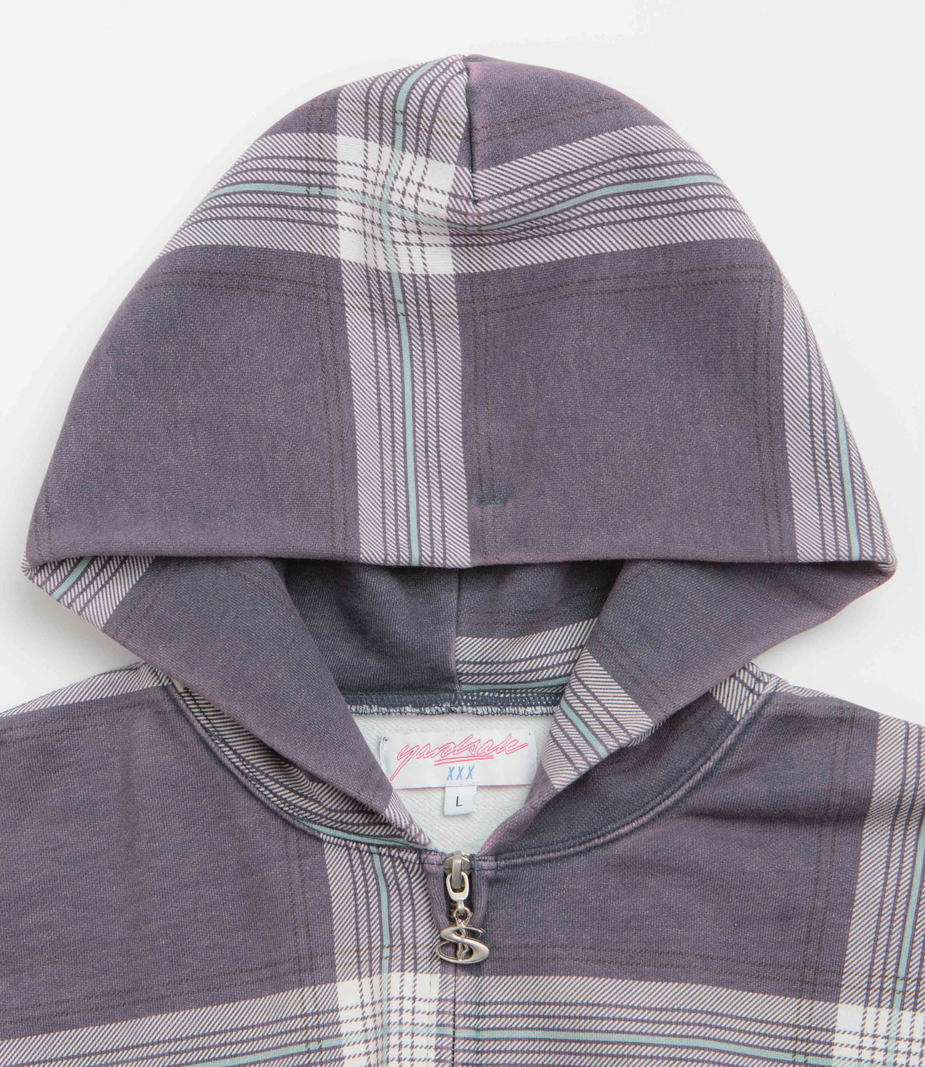 Yardsale Crib Checked Hoodie - Blue | Flatspot
