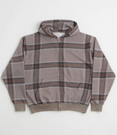 Yardsale Crib Checked Hoodie in Grey