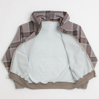 Yardsale Crib Checked Hoodie in Grey thumbnail