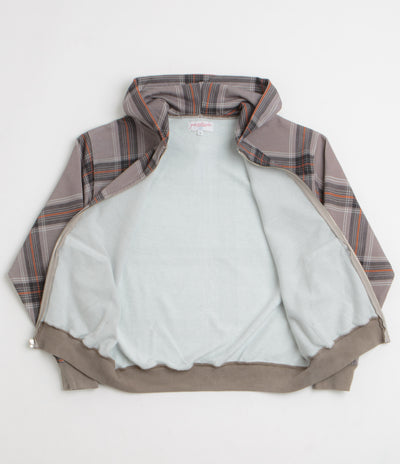 Yardsale Crib Checked Hoodie in Grey