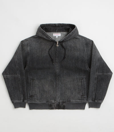 Yardsale Denim Full Zip Hoodie - Black