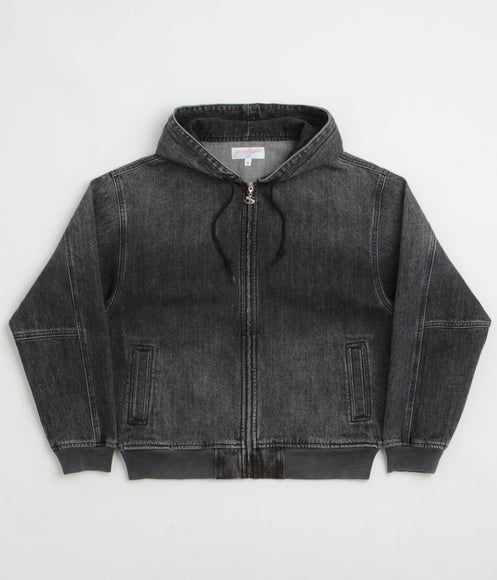 Yardsale Denim Full Zip Hoodie - Black