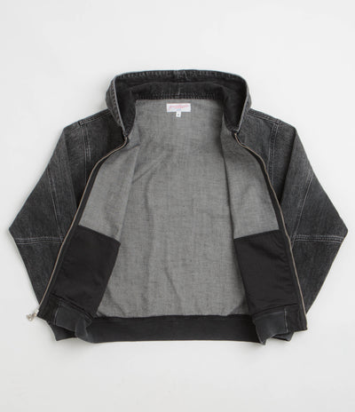 Yardsale Denim Full Zip Hoodie - Black