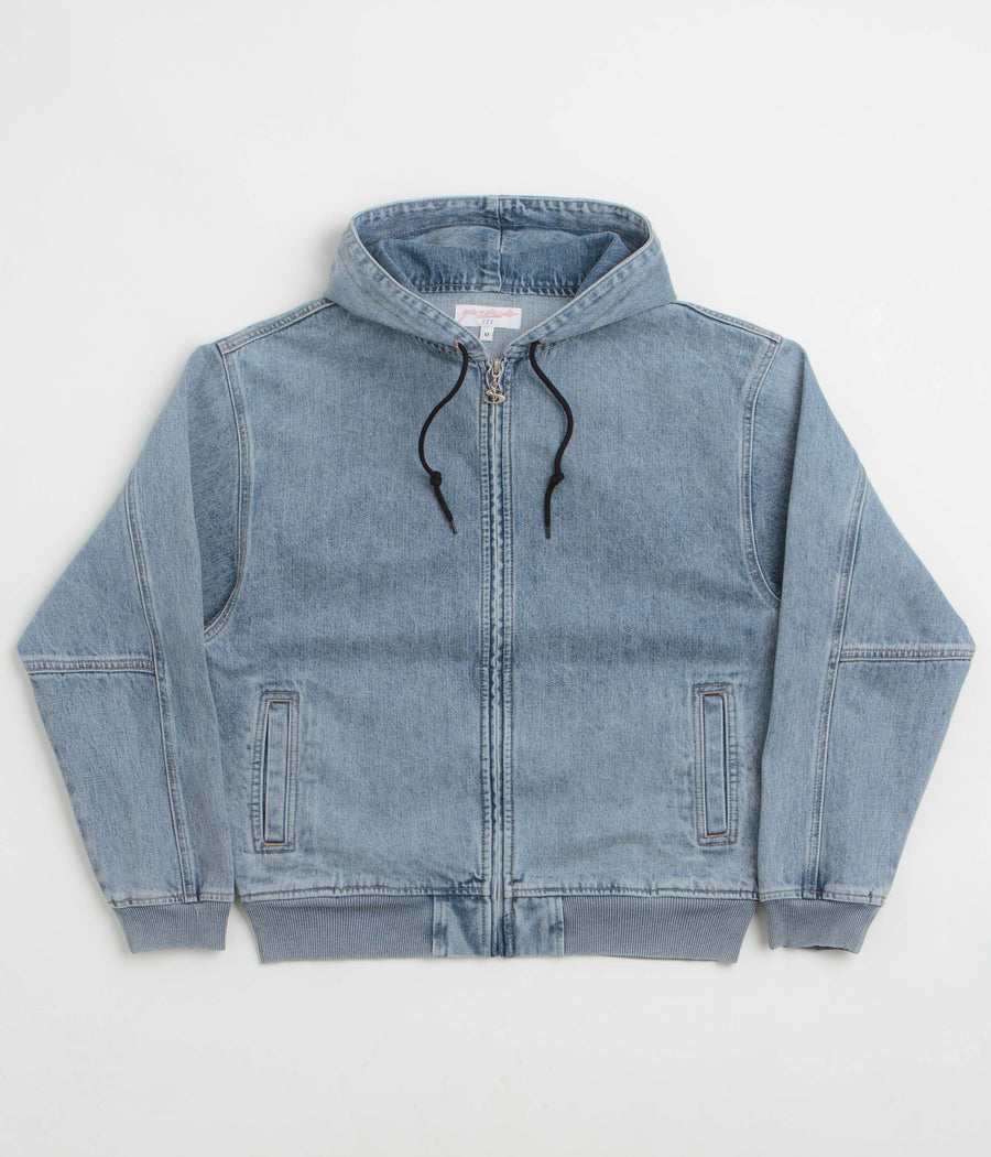 Yardsale Denim Full Zip Hoodie - Blue