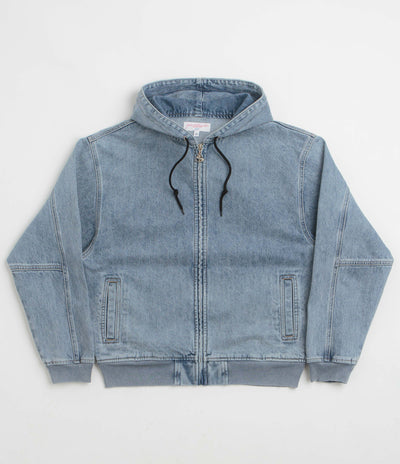 Yardsale Denim Full Zip Hoodie - Blue