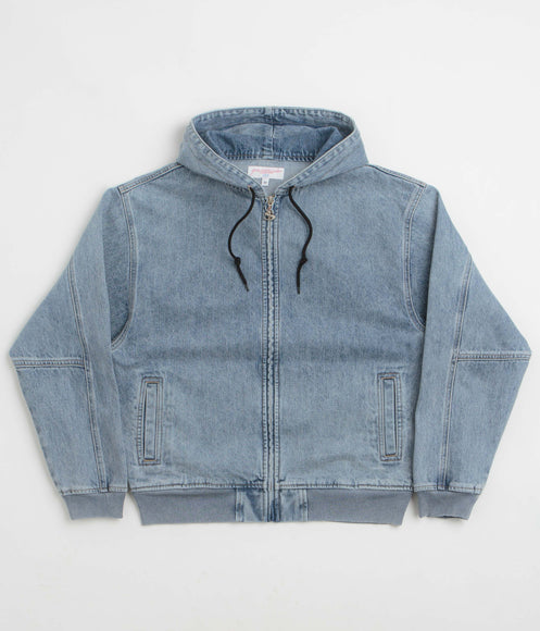 Yardsale Denim Full Zip Hoodie - Blue