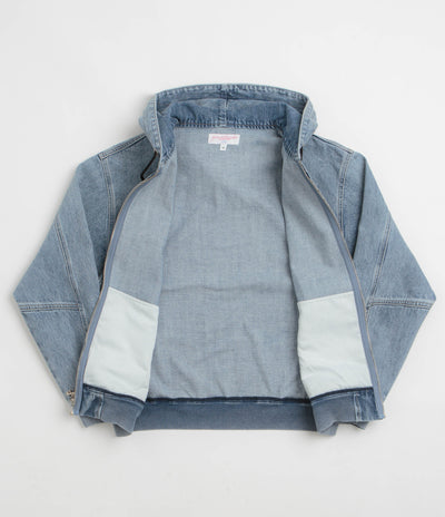 Yardsale Denim Full Zip Hoodie - Blue