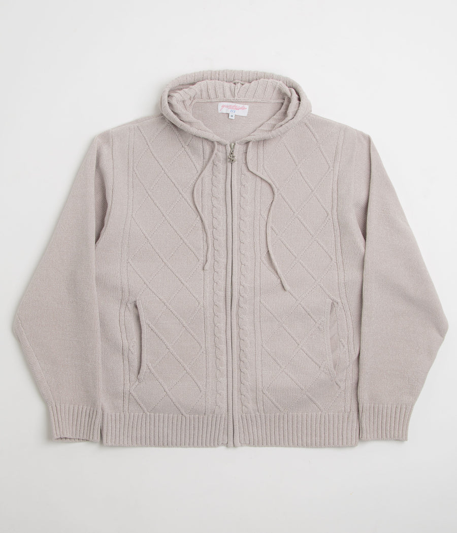 Yardsale Dreamer Chenille Hoodie in Light Grey
