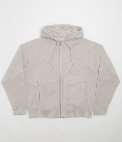 Yardsale Dreamer Chenille Hoodie in Light Grey