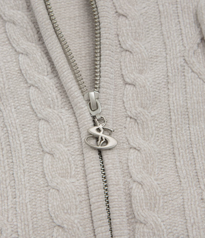 Yardsale Dreamer Chenille Hoodie in Light Grey