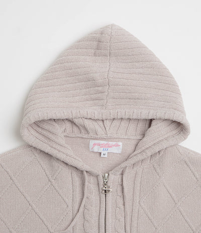 Yardsale Dreamer Chenille Hoodie in Light Grey