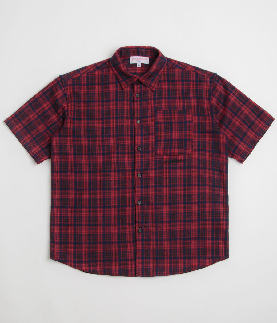 Yardsale Faded Plaid Shirt in Red