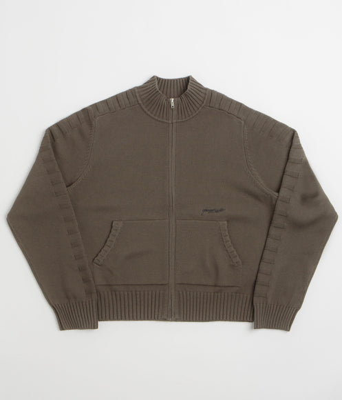 Yardsale Faldo Knitted Full-Zip Sweatshirt - Brown